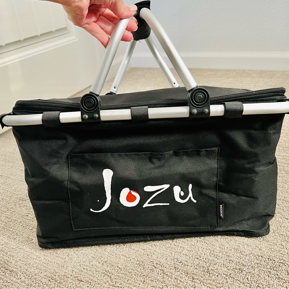 NWOT Black Koozie Insulated Collapsible Picnic Cooler Tote w/Aluminum Frame